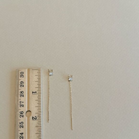 Dainty butterfly earrings #1381 - Picture 4 of 4